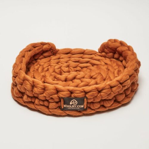 Narandžasta ležaljka za kućne ljubimce od vune